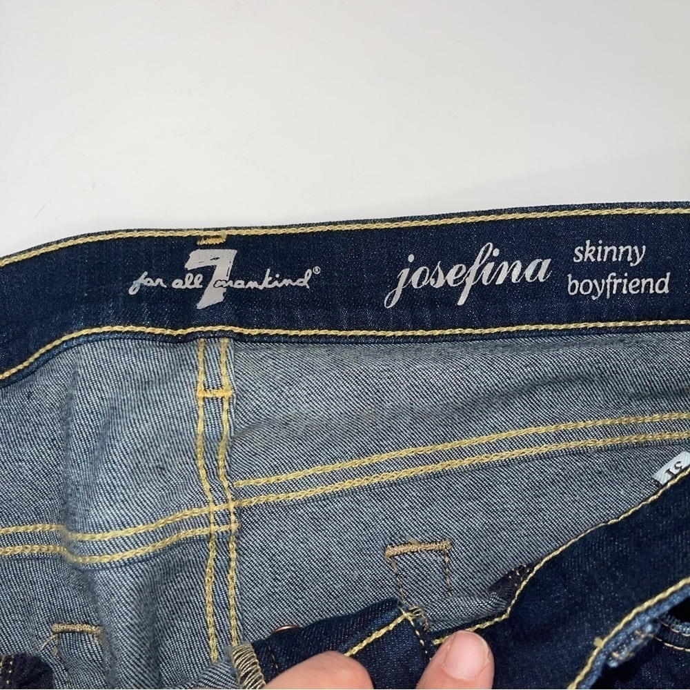 7 for all Mankind Josefina Skinny Boyfriend Jeans NWOT - Picture 8 of 16